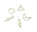 yueton Pack of 5 Girl Punk Hollow Out Hair Clip Moon Triangle Infinity Lip Round Shape Hairpin Clamps Accessories Barrettes Bobby Pin Women's Headwear