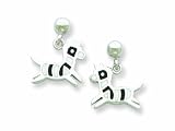 Sterling Silver Zebra Resin Earrings