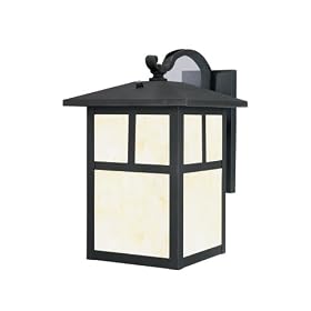 Westinghouse 64830 1-Light Outdoor Downward Wall Sconce, Textured Black with Art Glass by Westinghouse