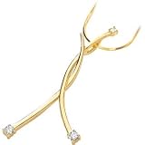 Gorgeous! 14k Yellow-gold 1/3 CT TW Pendant Slide on a 18 inch Diamond Snake Chain
