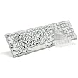 LogicKeyboard Apple Mac Ultra Thin White Keyboard LogicSkin Cover with Black Jumbo Print - LK-LPRNTBW-M89-US1