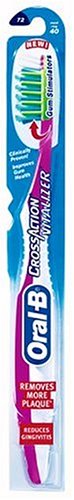 Oral B 663774 Crossaction Vitalizer 40 (6 Manual Toothbrushes), Medium #72 (mixed colors)