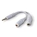 3.5mm White Stereo Headphone Y Splitter Adapter Cable for Apple iPod classic/ iPod nano/ iPod video/ Kindle 2/ Zune Player/ CD/ MP3 Players