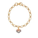 Washington Nationals Official Logo Gold Charm Bracelet