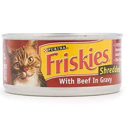 Friskies Shredded with Beef in Gravy Canned Cat Food (24/5.5-oz Cans) (Pack of 24)