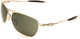 Oakley Mens Crosshair OO4060-01 Oval Sunglasses,Polished Gold Frame/Dark Grey Lens,one size
