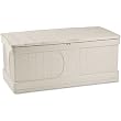 Extra-Large Deck Box, Resin, 53-1/2 w x 27-1/2d x 24h, 99-gallon, Taupe