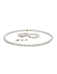 White Freshwater Pearl Jewelry Set: 6-7mm AA+