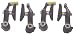 DiaTech Mini V-Type Brake Arms 85mm, Front or Rear Black
