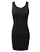LA BASIC Womens Sexy Scoop Neck Body-con Mini Dress - Made In U.S.A