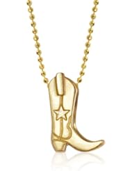 Alex Woo Little Cowboy Boot in 14kt Yellow Gold Pendant Necklace, 16"