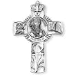 Fine Pewter Saint Nicholas 5-inch Wall Cross and Prayer Card