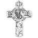 Fine Pewter Saint Nicholas 5-inch Wall Cross and Prayer Card