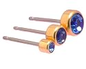 Lg-GT Sapphire Golden Titanium Earrings