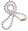 9.5x10mm AAA Quality Double Strand Japanese Akoya saltwater cultured pearl necklace 15" and 16"