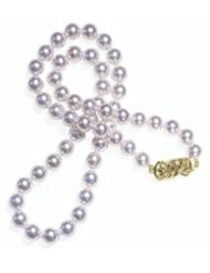 7.5x8mm AAA Quality Double Strand Japanese Akoya saltwater cultured pearl necklace 17" and 18"