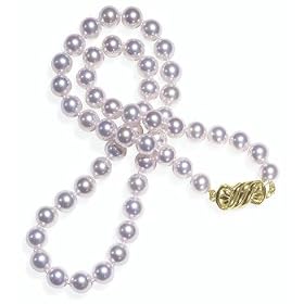 8x8.5mm AAA Quality Japanese Akoya cultured pearl necklace 36 double strand... by