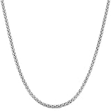 Rhodium Plated 925 Sterling Silver Coreana Chain Necklace