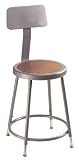 19-27 Adjustable Stool with Backrest (Set of 5) - National Public Seating - 6218HB