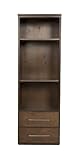 Offspring York 2 Drawer Bookcase, Cocoa