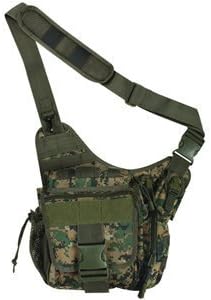 Ultimate Arms Gear Woodland Digital Camo Camouflage Military Law Enforcement Patrol Ranger Tactical Shoulder Sling Pistol Equipment Molle Web Pals System Field Messenger Holster Hipster Bag