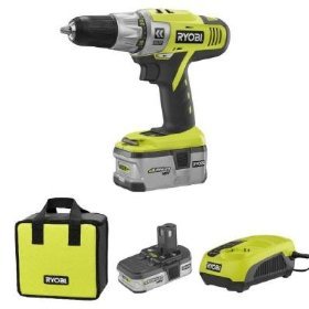 Factory Reconditioned RYOBI P814 18 Volt Lithium Cordless Drill Kit 18V P 814