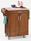 Wood top on cottage oak cabinet by Home Styles - Medium Wood (9001-0061)