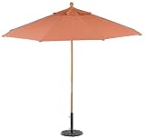 Sunbrella Market Umbrella 9' - Dupione Papaya