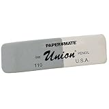 Paper Mate(R) Union(R) Pen & Pencil Eraser, Gray/White