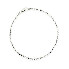 Eve's Addiction Sterling Silver 2.2mm Bead Anklet
