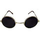 John Lennon Style Gold Frame/Lens W/Free Case