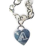 Arizona Diamondbacks Heart Charm Chain Bracelet