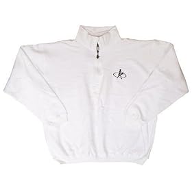 Buy Balle de Match Oval Zip Pullover-White by Balle de Match