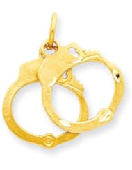 14k Gold Large Handcuffs Charm