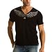 Apparel : Armani Exchange Metallic Wings V-Neck T-Shirt
