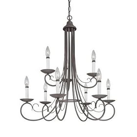 Thomas Lighting SL8089-63 Somerset - Nine Light Chandelier, Painted Bronze Finish