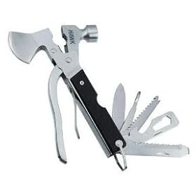 12-IN-1 MULTI-FUNCTION POCKET TOOL W/ AXE/HAMMER