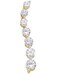 14KT Yellow Gold 1.0 CTW Diamond JOURNEY Pendant
