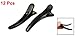 uxcell Black Plastic Prong Alligator Teeth Bows Hair Clips 12 Pcs for Ladies