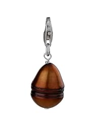Sterling Silver Fresh Water Cultured Rice Bronze Pearl Charm