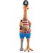 Ruffin' It Captain Jack Rubber Chicken Squeak Toy - Large 16-inch