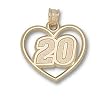 Driver Number 20 Heart Charm/Pendant