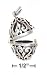Sterling Silver Antiqued Filigree Egg Charm Which Opens