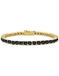 Black Diamond Princess-Cut Tennis Bracelet 14K Yellow Gold 5.00 CT Diamonds