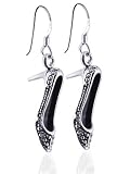 Superb Marcasite Shoes Sterling Silver French Ear Wire Hook 1