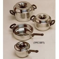 7pc Concord High Quality Stainless Steel Cookware Set w/ Lids