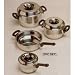 7pc Concord High Quality Stainless Steel Cookware Set w/ Lids