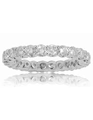 3.25 Ct Tw Round Diamond Eternity Wedding Ring in 14k Common Prong Set Size... by 