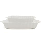 Rectangular Bakeware 2 Piece Set White Large & Small
