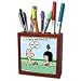 Rich Diesslins Funny Religious Light Cartoons - Adam and Eve - Pick-up Lines - Tile Pen Holders-5 inch tile pen holder